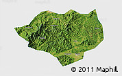 Satellite 3D Map of Anfu, single color outside