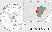 Blank Location Map of Anfu, highlighted country, highlighted parent region