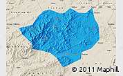 Political Map of Anfu, shaded relief outside