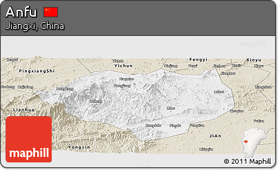 Classic Style Panoramic Map of Anfu