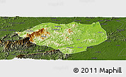 Physical Panoramic Map of Anfu, darken
