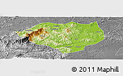 Physical Panoramic Map of Anfu, desaturated
