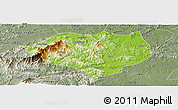 Physical Panoramic Map of Anfu, semi-desaturated