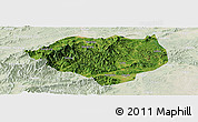 Satellite Panoramic Map of Anfu, lighten