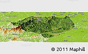 Satellite Panoramic Map of Anfu, physical outside