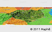 Satellite Panoramic Map of Anfu, political outside