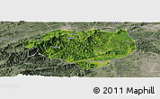 Satellite Panoramic Map of Anfu, semi-desaturated