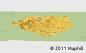 Savanna Style Panoramic Map of Anfu, single color outside