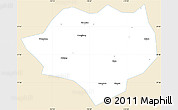 Classic Style Simple Map of Anfu, single color outside