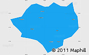 Political Simple Map of Anfu, single color outside