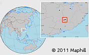 Gray Location Map of Dayu