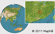 Satellite Location Map of Dayu