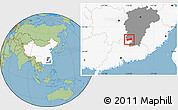 Savanna Style Location Map of Dayu, highlighted country, highlighted parent region