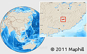 Shaded Relief Location Map of Dayu