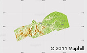Physical Map of Dayu, cropped outside