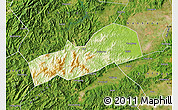 Physical Map of Dayu, satellite outside
