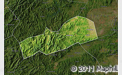 Satellite Map of Dayu, darken