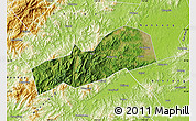 Satellite Map of Dayu, physical outside