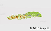 Physical Panoramic Map of Dayu, cropped outside