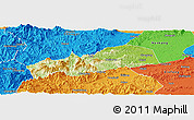 Physical Panoramic Map of Dayu, political outside