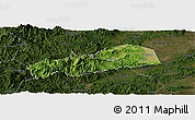 Satellite Panoramic Map of Dayu, darken