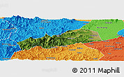 Satellite Panoramic Map of Dayu, political outside