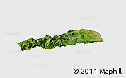Satellite Panoramic Map of Dayu, single color outside