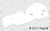 Silver Style Simple Map of Dayu, single color outside