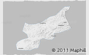 Gray 3D Map of Dexing, single color outside