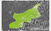 Physical 3D Map of Dexing, darken, desaturated