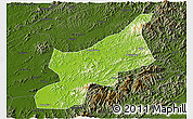 Physical 3D Map of Dexing, darken