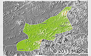 Physical 3D Map of Dexing, desaturated
