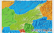 Physical 3D Map of Dexing, political outside