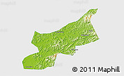 Physical 3D Map of Dexing, single color outside