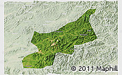 Satellite 3D Map of Dexing, lighten