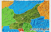 Satellite 3D Map of Dexing, political outside