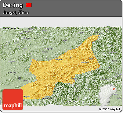 Savanna Style 3D Map of Dexing