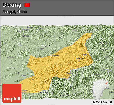 Savanna Style 3D Map of Dexing