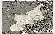 Shaded Relief 3D Map of Dexing, darken