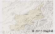 Shaded Relief 3D Map of Dexing, lighten
