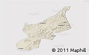 Shaded Relief 3D Map of Dexing, single color outside