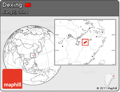 Blank Location Map of Dexing