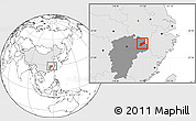 Blank Location Map of Dexing, highlighted country, highlighted parent region