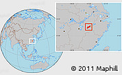 Gray Location Map of Dexing