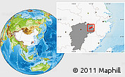 Physical Location Map of Dexing, highlighted country, highlighted parent region