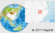 Physical Location Map of Dexing, highlighted country