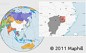 Political Location Map of Dexing, highlighted country, highlighted parent region