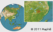 Satellite Location Map of Dexing