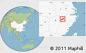 Savanna Style Location Map of Dexing, highlighted country