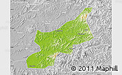Physical Map of Dexing, lighten, desaturated